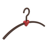 Cintre penderie "Eve" plastique marron / rouge Cintre penderie "Eve" plastique marron / rouge