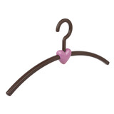 Cintre penderie "Eve" plastique marron / rose Cintre penderie "Eve" plastique marron / rose