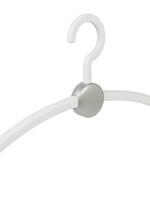 Cintre penderie "Point" plastique blanc / argent