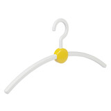 Cintre penderie "Point" plastique blanc / jaune Cintre penderie "Point" plastique blanc / jaune