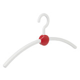 Cintre penderie "Point" plastique blanc / rouge Cintre penderie "Point" plastique blanc / rouge