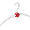 LE GÉANT DU CINTRE Cintre penderie "Point" plastique blanc / rouge LE GÉANT DU CINTRE Cintre penderie "Point" plastique blanc / rouge