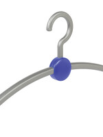 Cintre penderie "Point" plastique argent / bleu