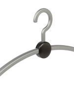 Cintre penderie "Point" plastique argent / noir