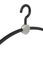 Cintre penderie "Point" plastique noir / argent