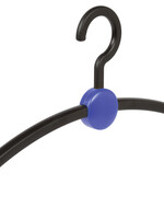 Cintre penderie "Point" plastique noir / bleu