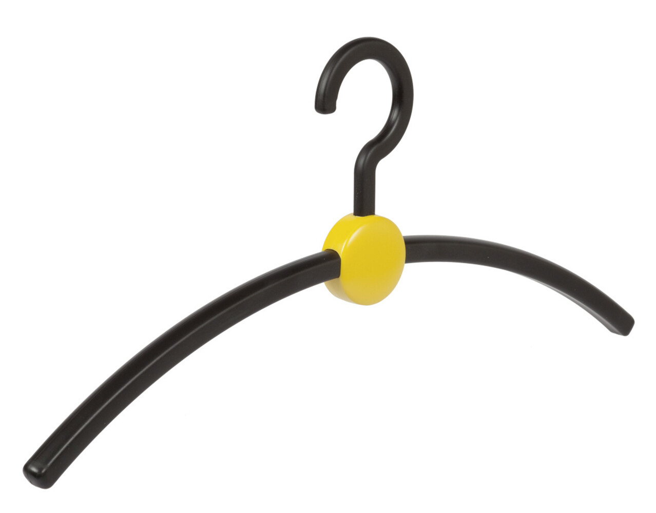 Cintre penderie "Point" plastique noir / jaune Cintre penderie "Point" plastique noir / jaune