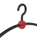 Cintre penderie "Point" plastique noir / rouge