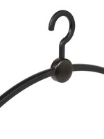 Cintre penderie "Point" plastique noir / noir