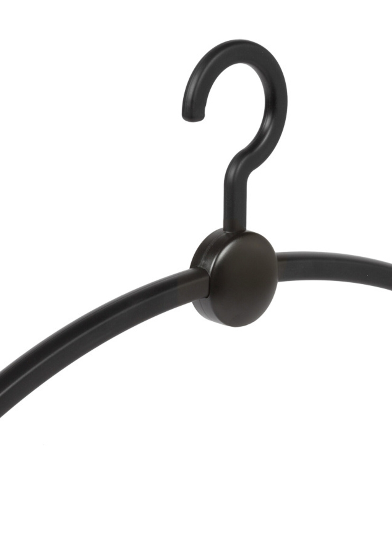 Cintre penderie "Point" plastique noir / noir