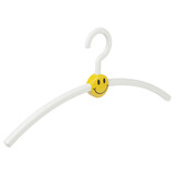 Cintre penderie "Smile" plastique blanc / jaune Cintre penderie "Smile" plastique blanc / jaune
