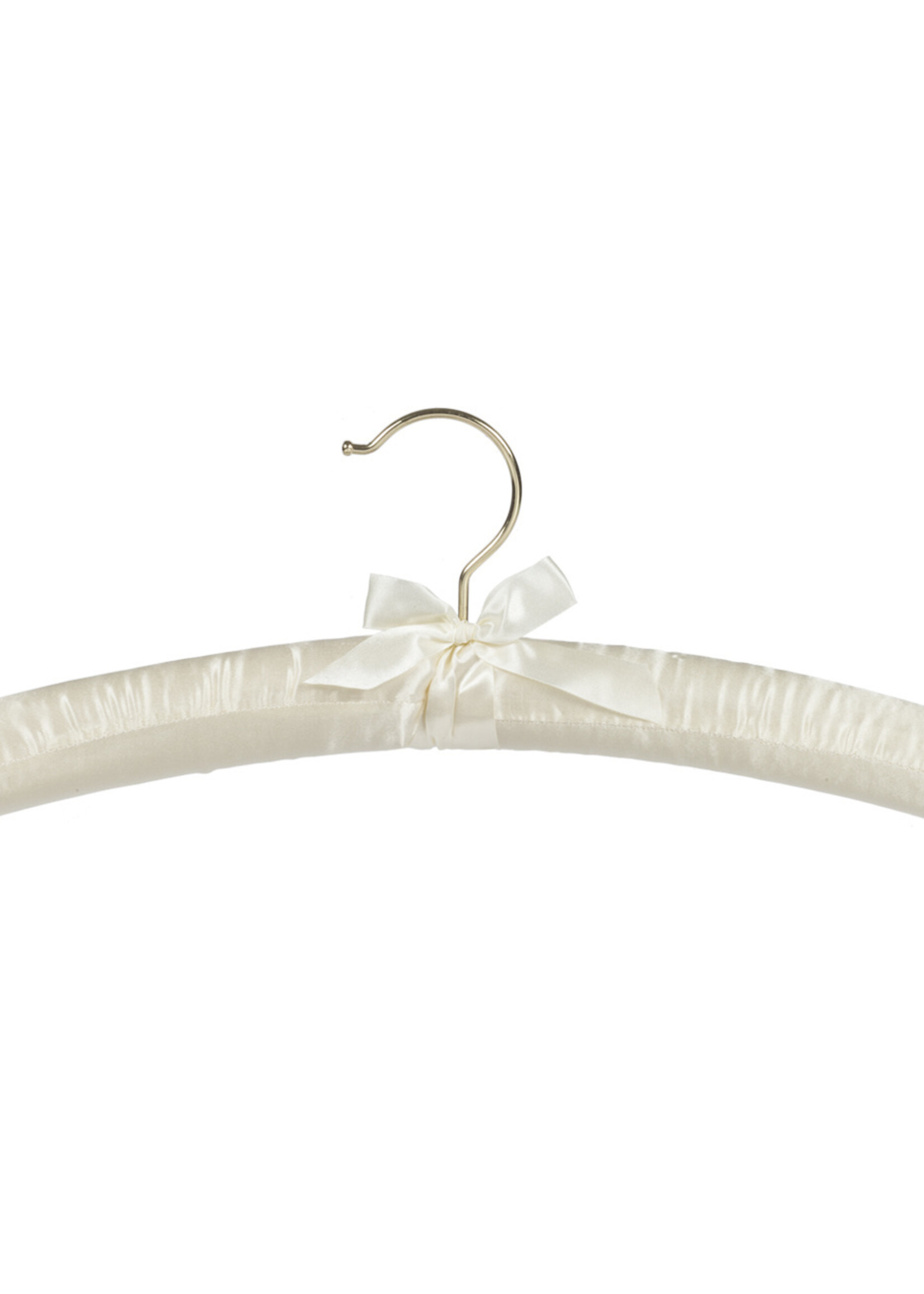 Cintre blouse / chemise satin ivoire avec crochet lation