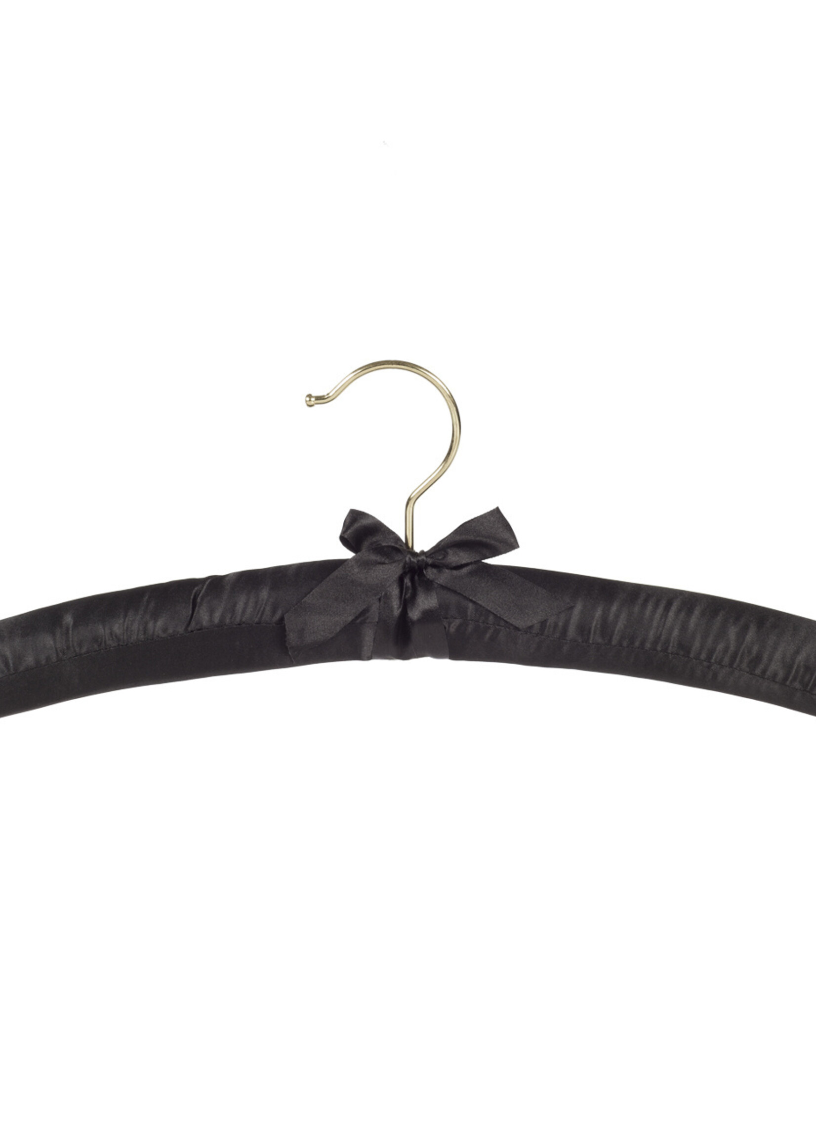 Cintre blouse / chemise satin noir avec crochet lation