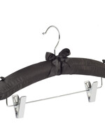 Cintre blouse / chemise satin noir avec pinces antidérapantes