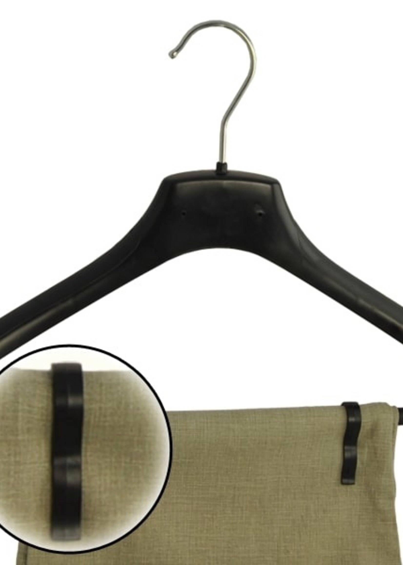 Clip pantalon plastique noir