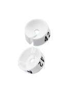 Marquage de taille blanc avec impression noir (25 pcs.)