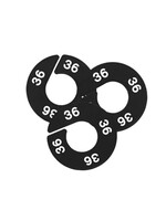 Rond de taille noir avec impression blanche