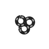 Rond de taille noir avec impression blanche Rond de taille noir avec impression blanche