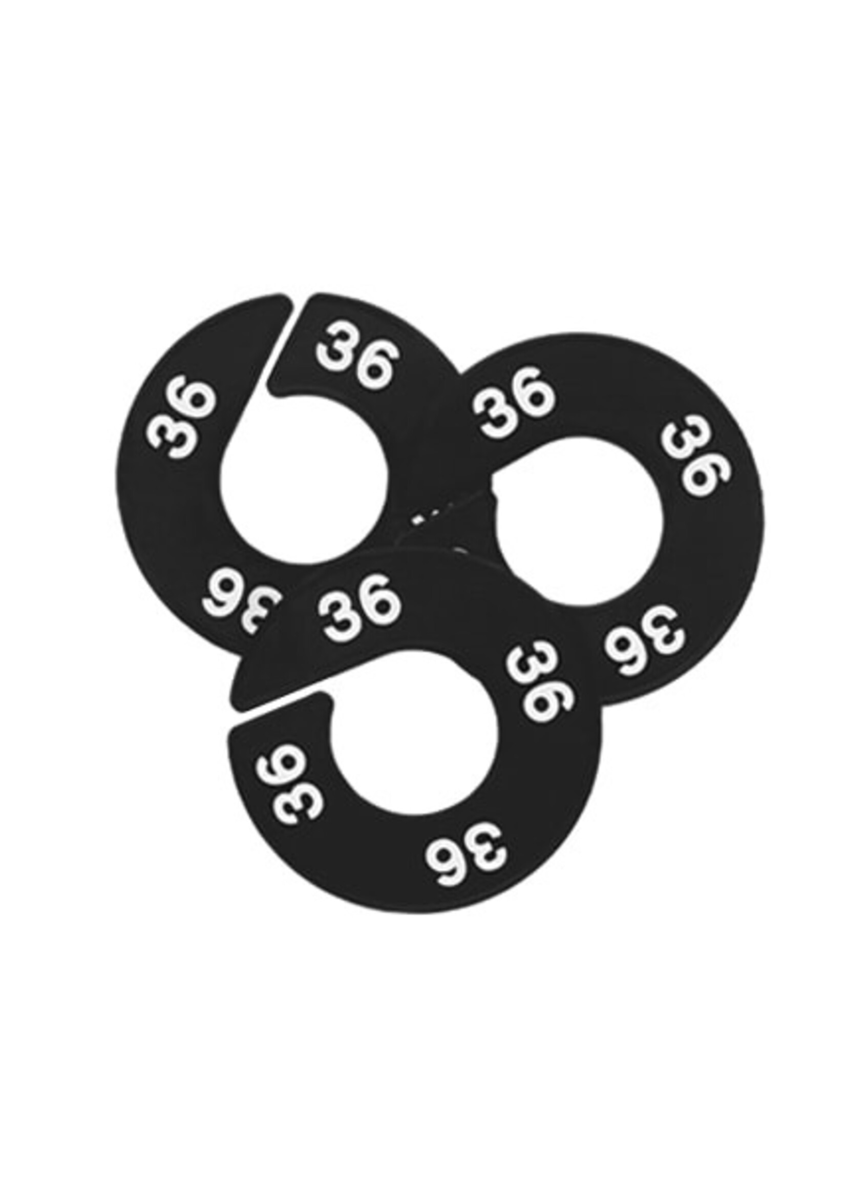 Rond de taille noir avec impression blanche