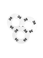 Rond de taille blanc avec impression noir