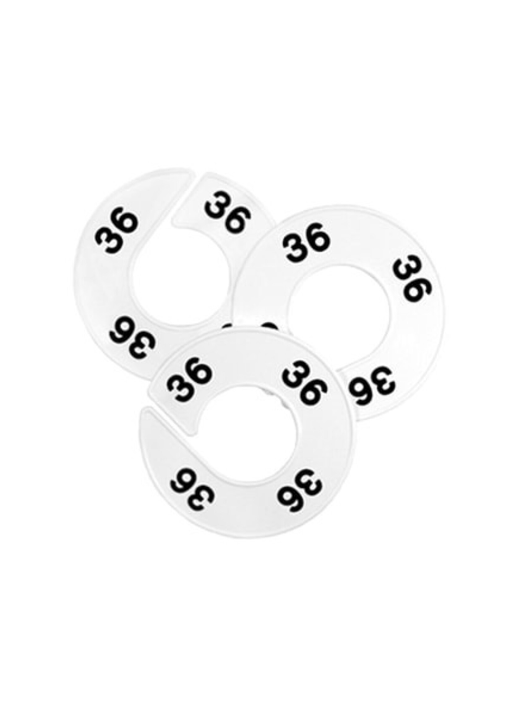 Rond de taille blanc avec impression noir