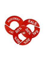 Rond de taille rouge avec impression blanche