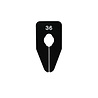 LE GÉANT DU CINTRE Marquage de taille noir avec impression blanche LE GÉANT DU CINTRE Marquage de taille noir avec impression blanche