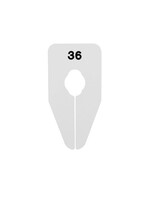 Marquage de taille blanc avec impression noir