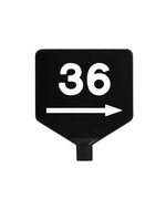 Marquage de taille (Euroline) noir avec impression blanche