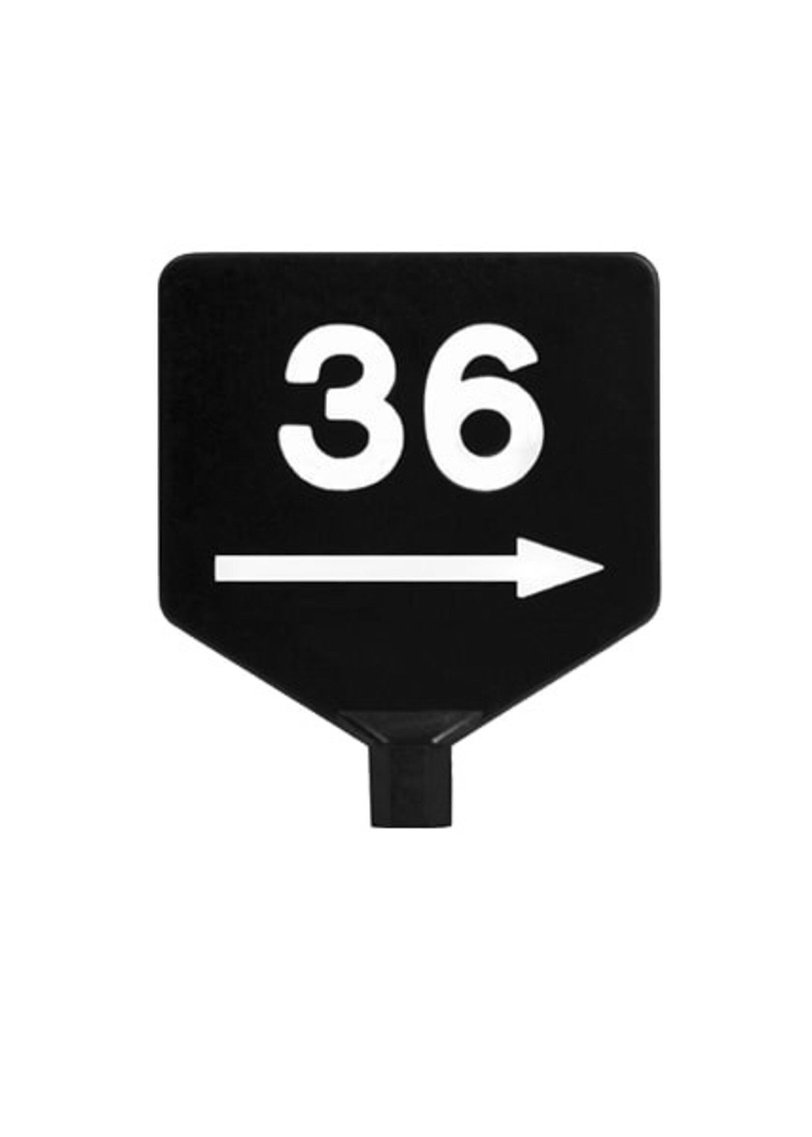 Marquage de taille (Euroline) noir avec impression blanche