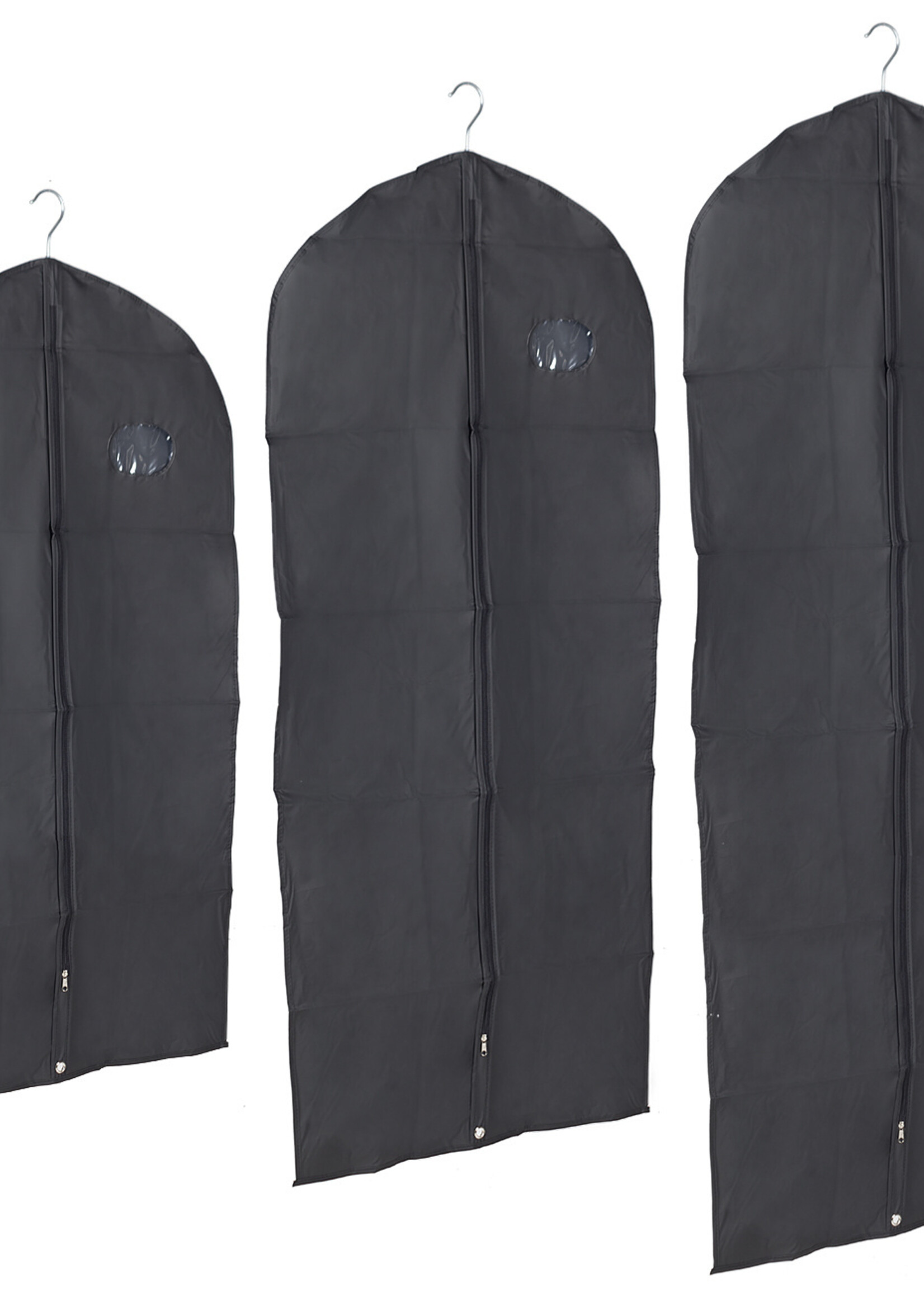 Housse pour vêtements noir avec fermeture zip