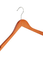 Cintre blouse / chemise (galbé) bois hêtre teinté cerisier avec encoches