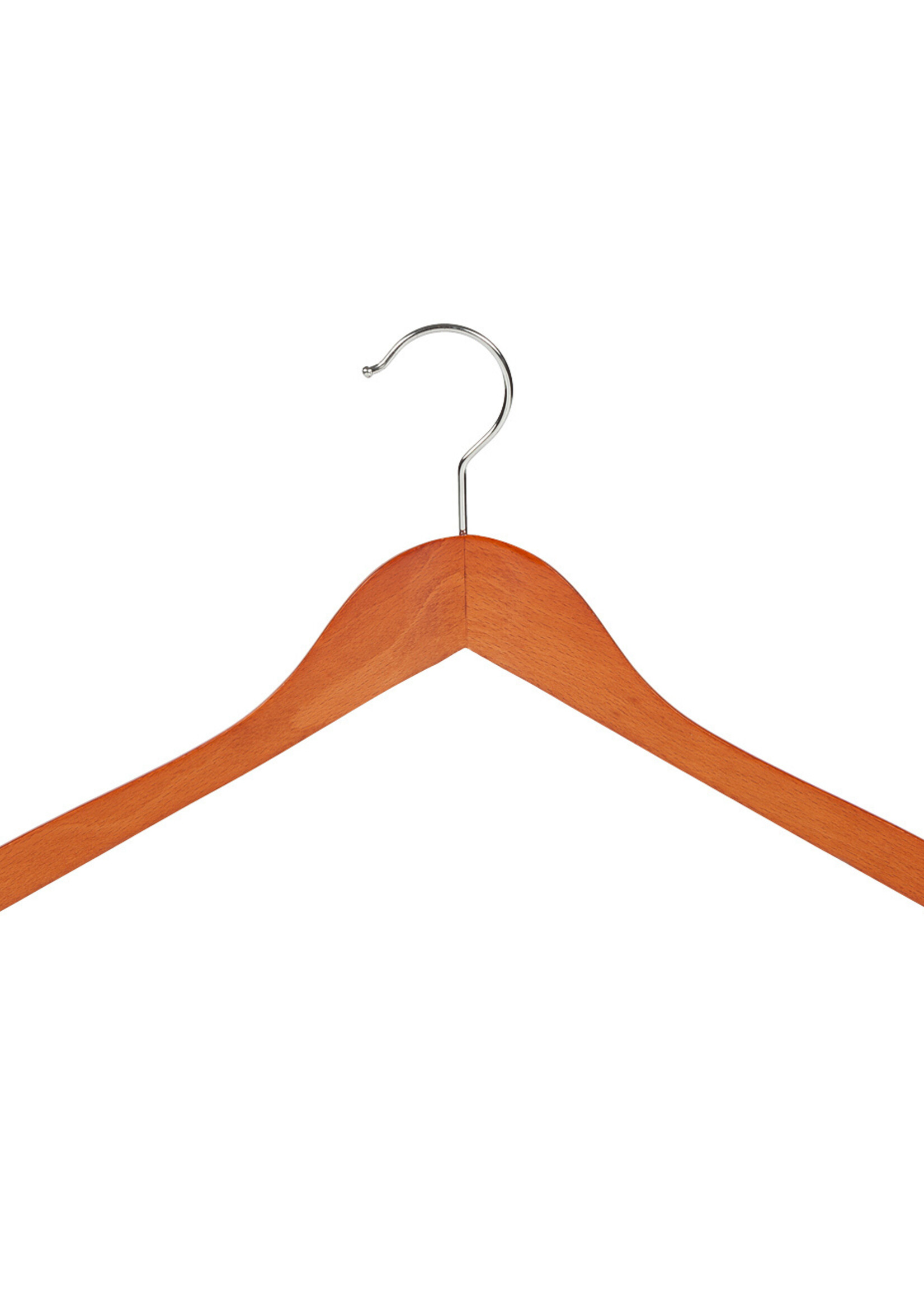 Cintre blouse / chemise (galbé) bois hêtre teinté cerisier avec encoches