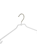 Cintre jupe (plat) métal avec blanc antidérapant