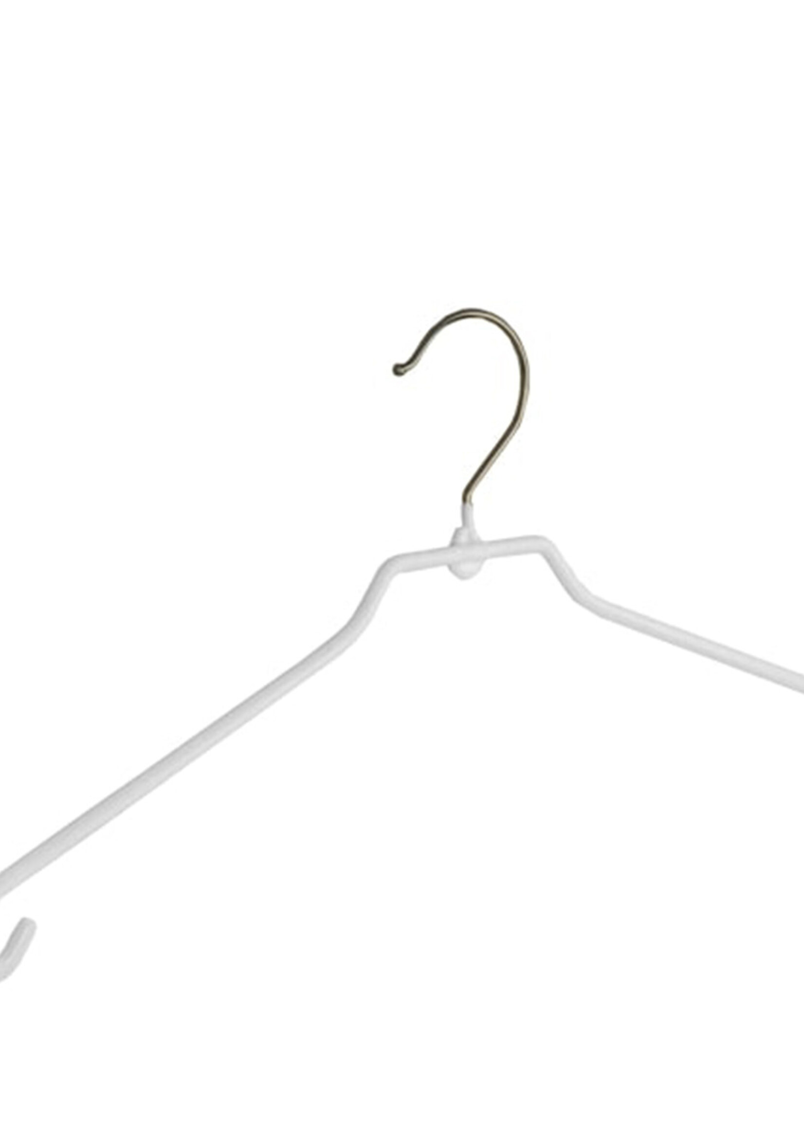 Cintre jupe (plat) métal avec blanc antidérapant