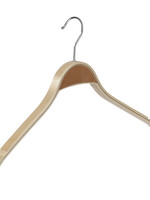 Cintre veste / costume (galbé) bois bouleau vernis naturel avec épaules larges avec encoches