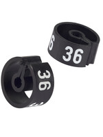Marquage de taille noir avec impression blanche (25 pcs.)