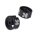 Marquage de taille noir avec impression blanche (25 pcs.) Marquage de taille noir avec impression blanche (25 pcs.)