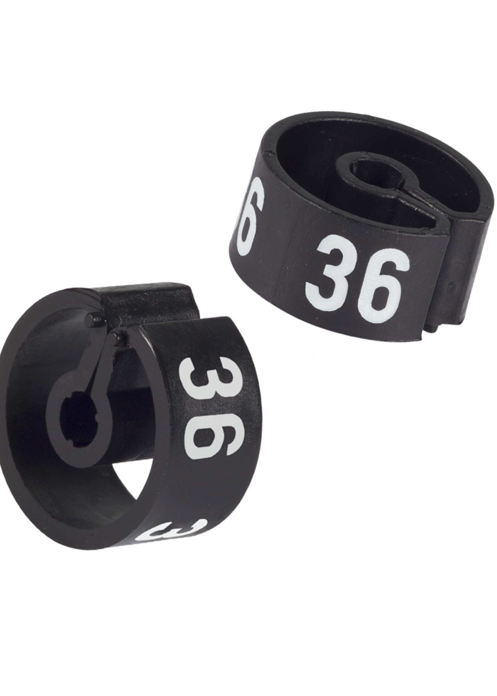 Marquage de taille noir avec impression blanche (25 pcs.)