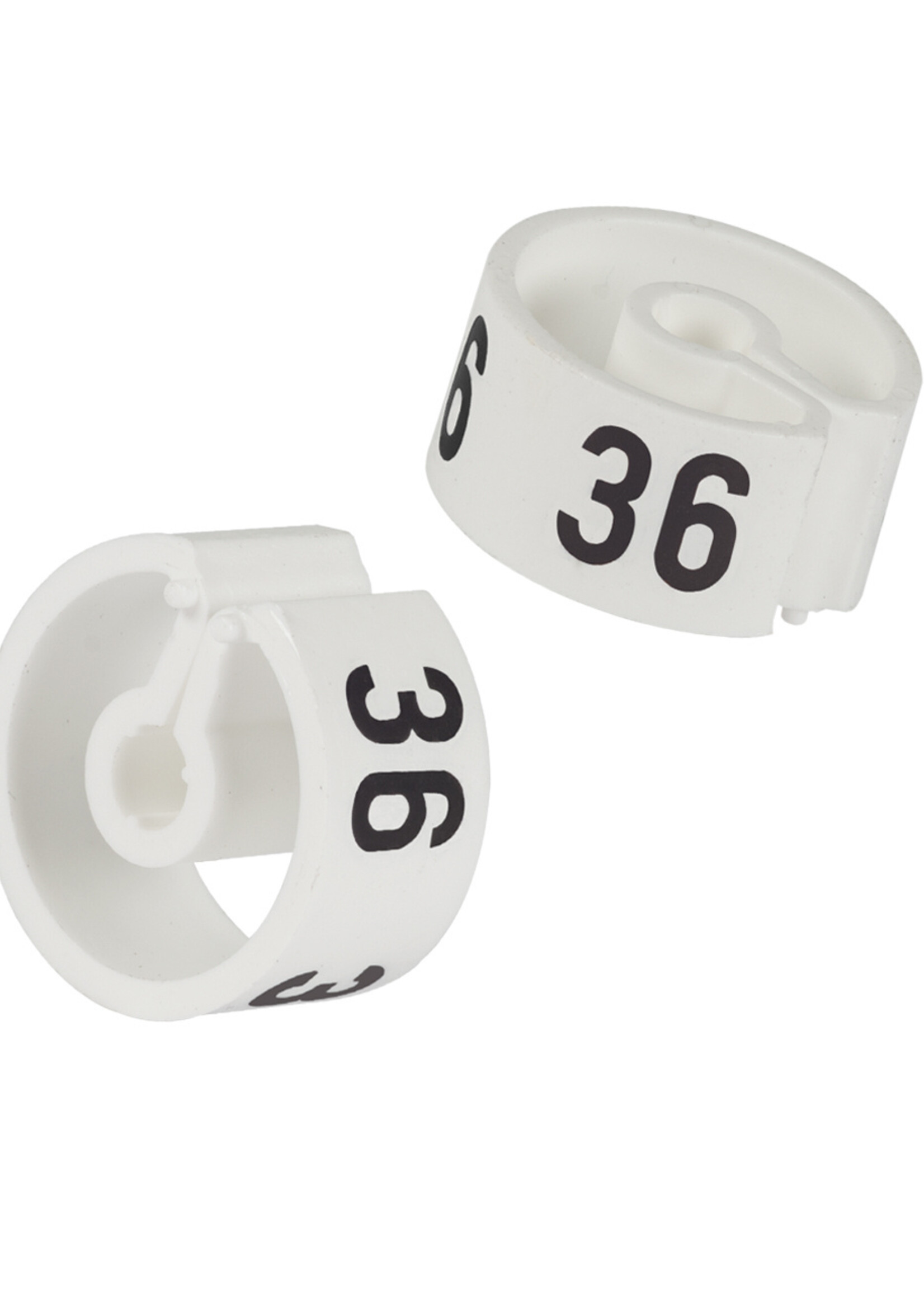 Marquage de taille blanc avec impression noir (25 pcs.)