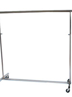 Portant pliable chromé, hauteur réglable 140 - 220 cm