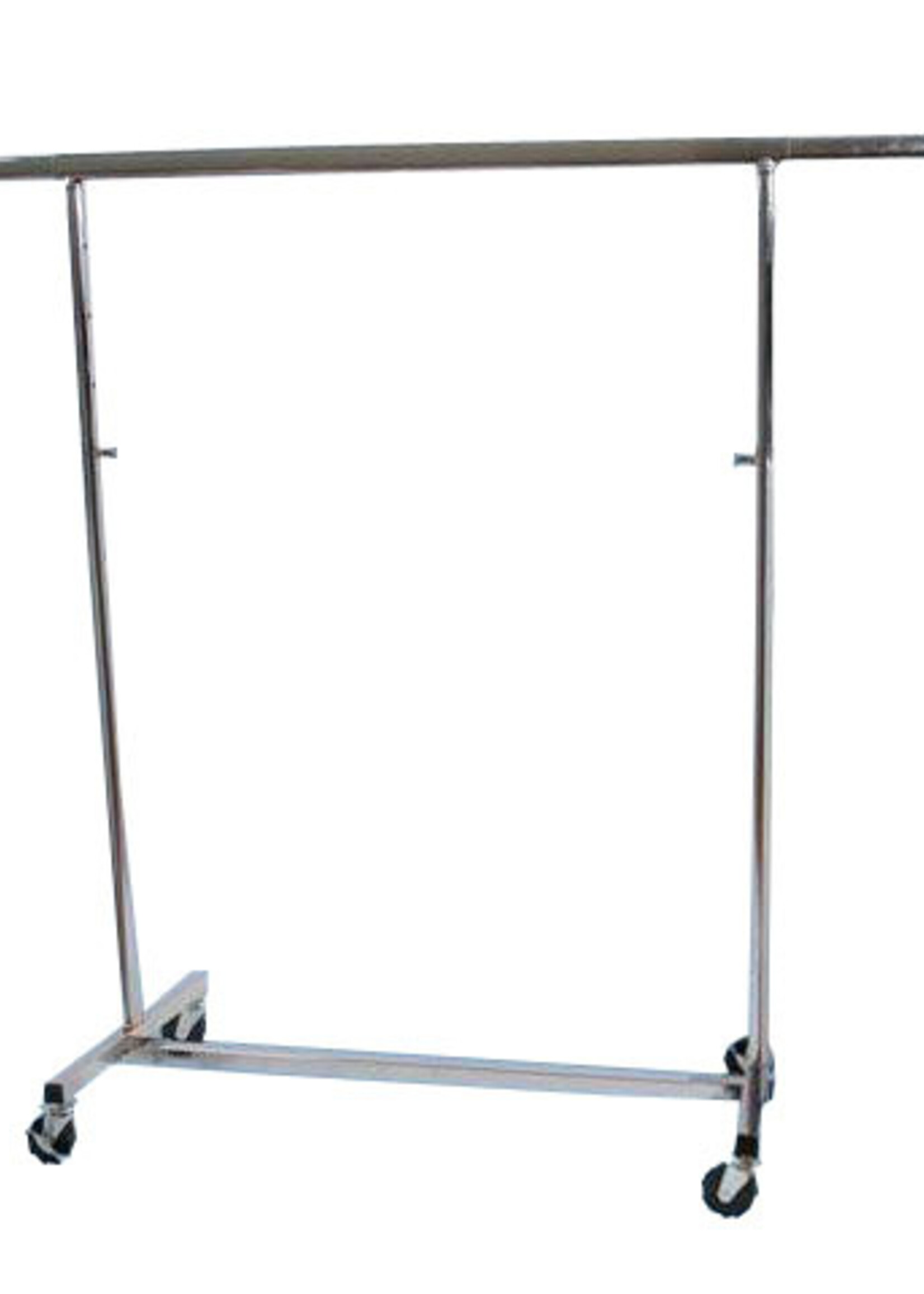 Portant pliable chromé, hauteur réglable 140 - 220 cm