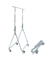 Portant pliable chromé, hauteur réglable 150 cm