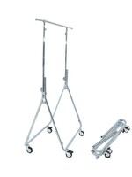 Portant pliable chromé, hauteur fixe 150 cm