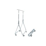 Portant pliable chromé, hauteur fixe 150 cm
