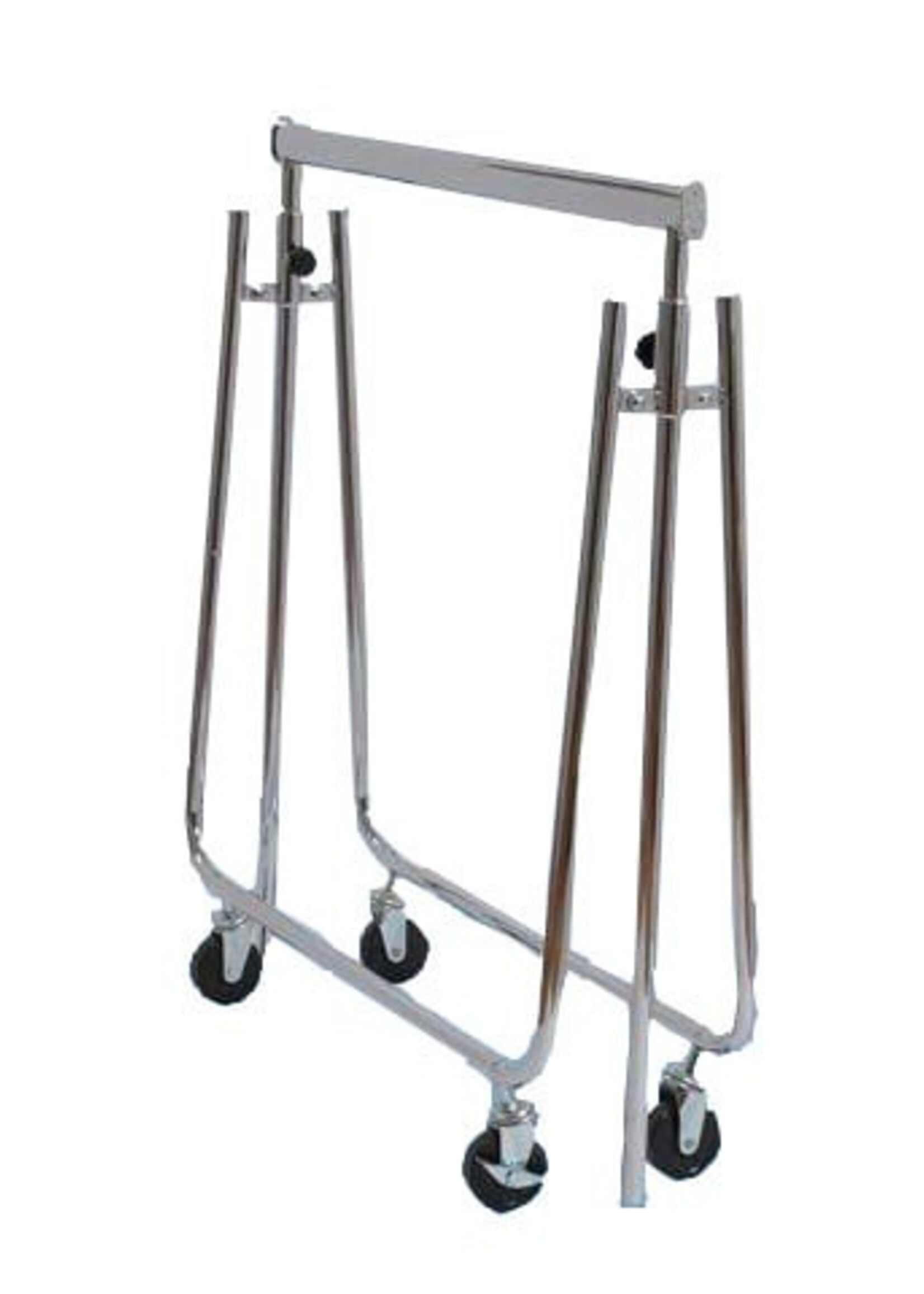 Portant pliable chromé, hauteur réglable 80 - 170 cm