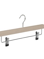 Cintre jupe / pantalon bois hêtre brut avec pinces antidérapantes