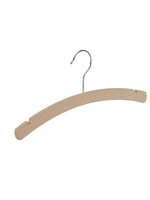 Cintre blouse / chemise (plat) hêtre verni naturel avec encoche