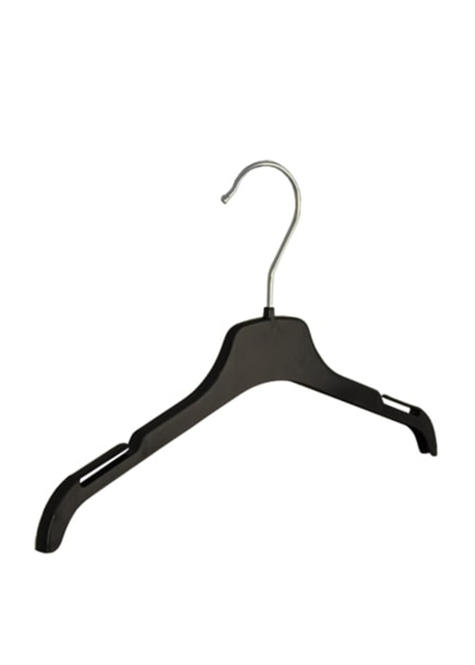 Cintre blouse / chemise (plat) plastique noir avec encoches