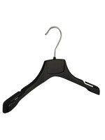 Cintre veste / costume (galbé) plastique noir avec épaules larges et encoches